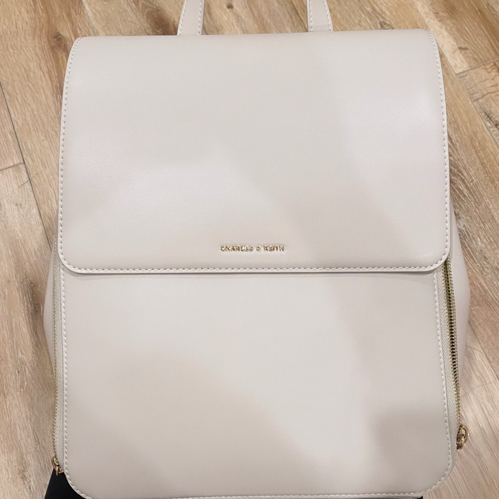 Charles & Keith Elegant Cream Backpack